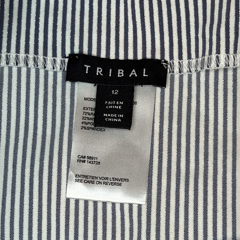 Tribal Tyla skirt blue white silver women’s size 12 - Picture 10 of 12